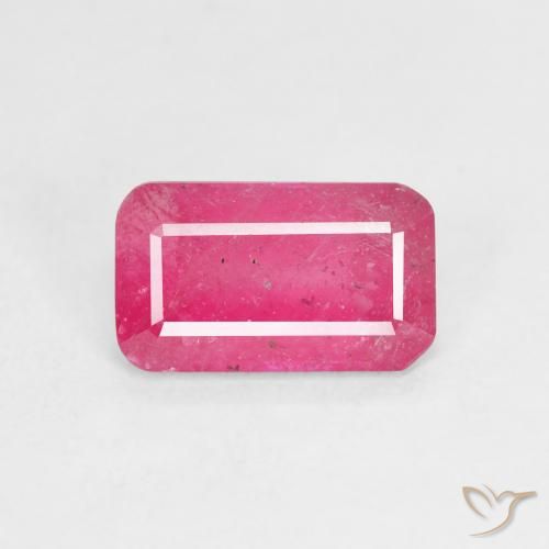 2.49ct طبيعي وردي فاقع ياقوت, قص الزمرد, VS-SI