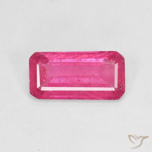 2.95ct طبيعي وردي فاقع ياقوت, قص الزمرد, VS-SI