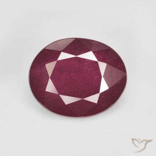 6.05ct طبيعي احمر غامق ياقوت, بيضوي, قليلا جدا