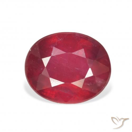 5.00ct طبيعي أحمر المربى ياقوت, بيضوي, قليلا جدا