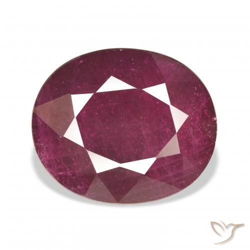 18.23ct طبيعي أحمر متوسط ياقوت, بيضوي, قليلا جدا