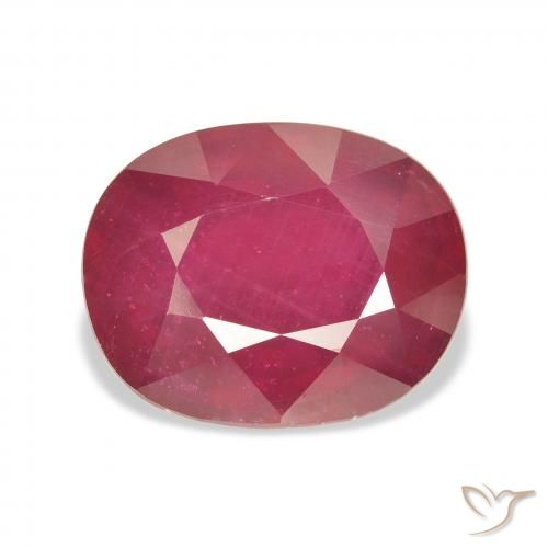 11.24ct طبيعي أحمر المربى ياقوت, بيضوي, قليلا جدا