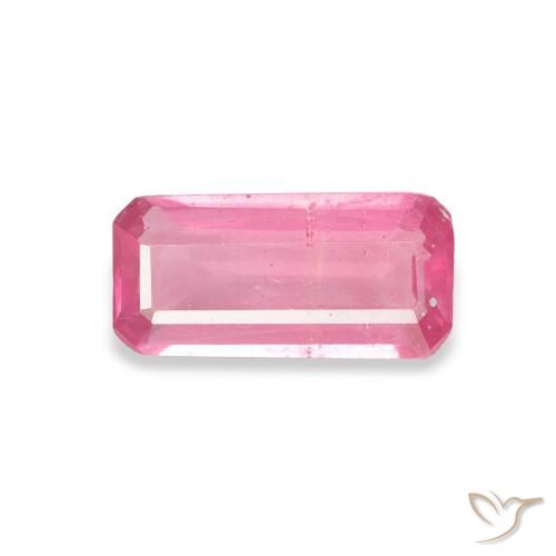 1.35ct طبيعي وردي فاقع ياقوت, قص الزمرد, VS-SI