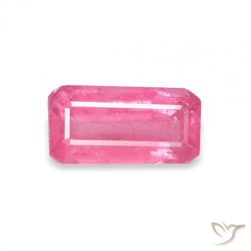 1.61ct طبيعي وردي فاقع ياقوت, قص الزمرد, VS-SI