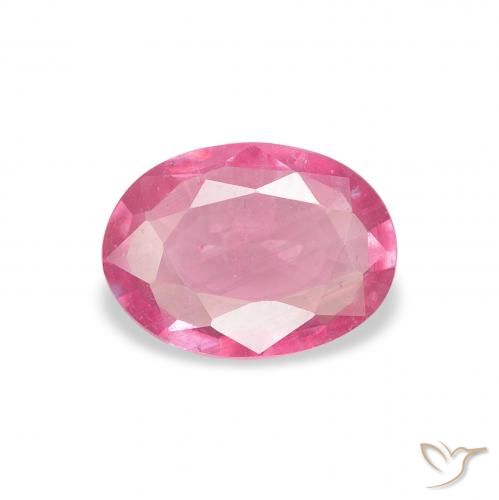 1.09ct طبيعي Medium Dark-Pink ياقوت, بيضوي, VS-SI
