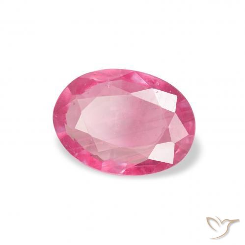 ياقوت Medium Dark-Pink طبيعي، بيضوي، 1.09 قيراط، VS-SI