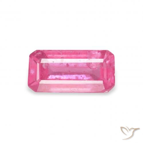 1.14ct طبيعي وردي فاقع ياقوت, قص الزمرد, SI