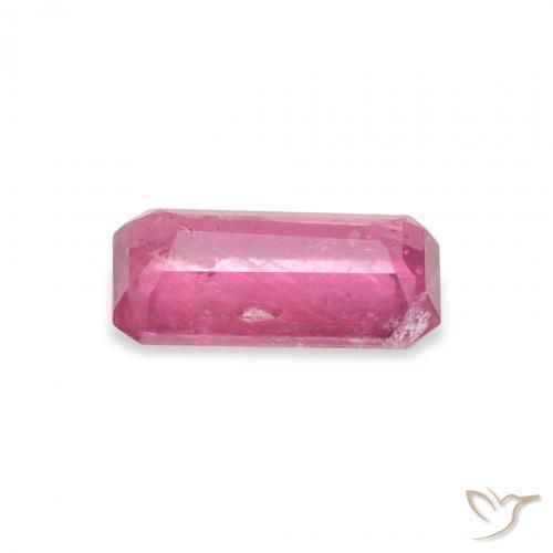 ياقوت Medium Dark-Pink طبيعي، ثمانى / قصة زمرد، 1.63 قيراط، SI