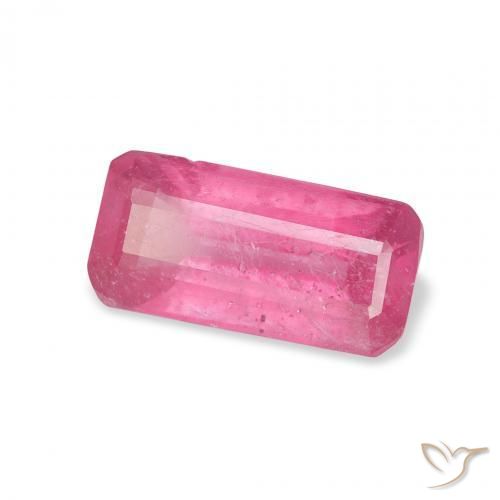 ياقوت Medium Dark-Pink طبيعي، ثمانى / قصة زمرد، 1.92 قيراط، SI