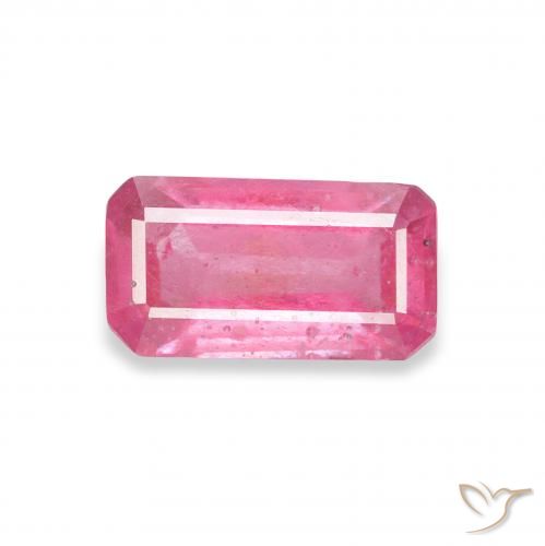 1.37ct طبيعي Medium Dark-Pink ياقوت, قص الزمرد, SI