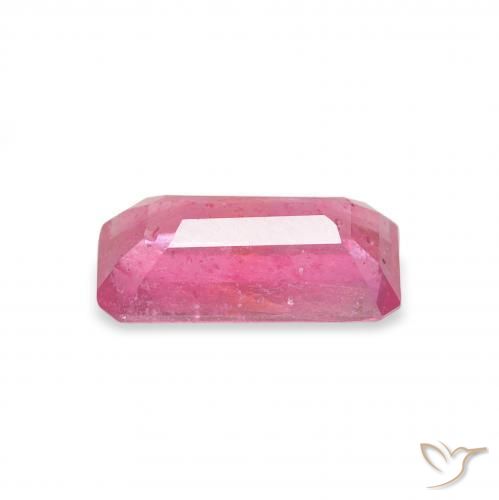 ياقوت Medium Dark-Pink طبيعي، ثمانى / قصة زمرد، 1.37 قيراط، SI