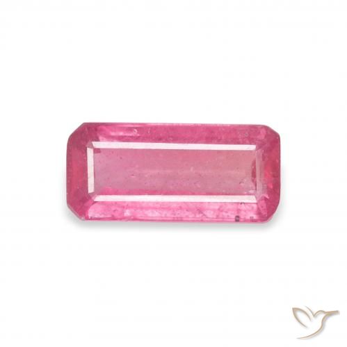 1.07ct طبيعي وردي فاقع ياقوت, قص الزمرد, VS-SI