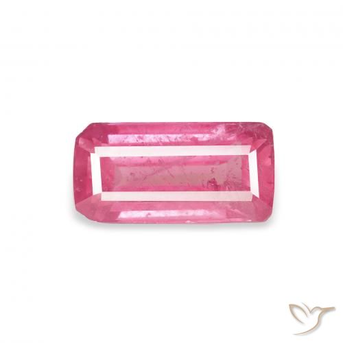 1.62ct طبيعي وردي فاقع ياقوت, قص الزمرد, VS-SI
