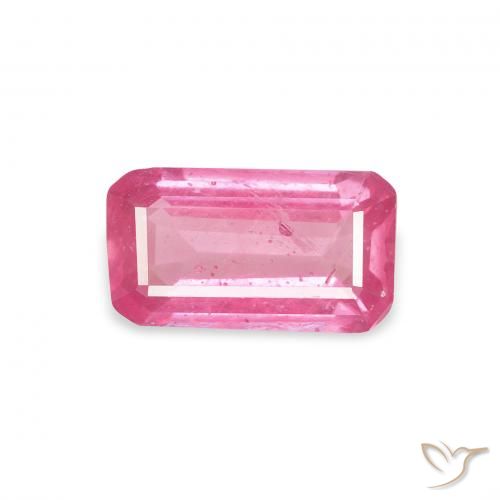 1.19ct طبيعي Medium Dark-Pink ياقوت, قص الزمرد, VS-SI