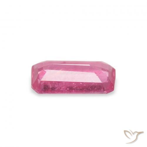 ياقوت Medium Dark-Pink طبيعي، ثمانى / قصة زمرد، 1.19 قيراط، VS-SI