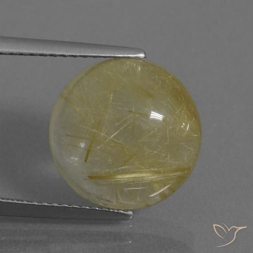 7.13ct طبيعي أصفر توسكانا كوارتز روتيل, دائري, شفاف, Photo A