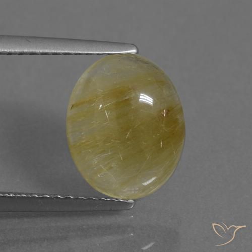 3.22ct طبيعي أصفر النحلة كوارتز روتيل, بيضوي, شفاف