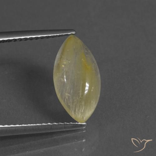 3.00ct طبيعي أصفر دافئ كوارتز روتيل, ماركيز, شفاف, Photo A