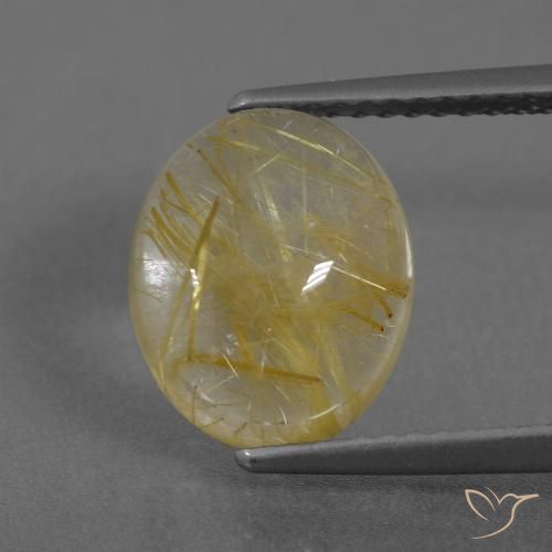 4.15ct طبيعي أصفر توسكانا كوارتز روتيل, بيضوي, شفاف