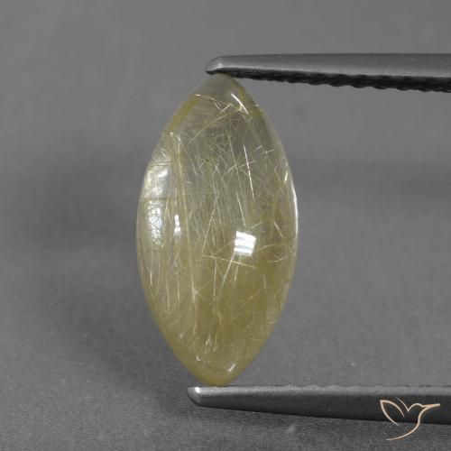 2.35ct طبيعي أصفر دافئ كوارتز روتيل, ماركيز, شفاف