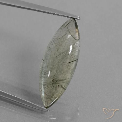 7.05ct طبيعي شفاف مع شولئب كوارتز روتيل, ماركيز, شفاف
