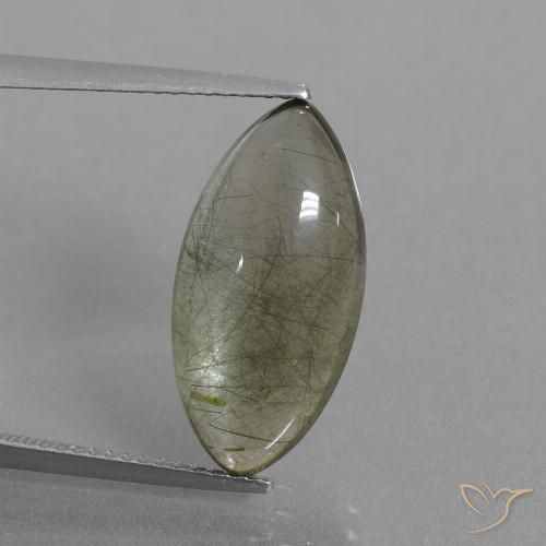 7.80ct طبيعي شفاف مع شولئب كوارتز روتيل, ماركيز, شفاف