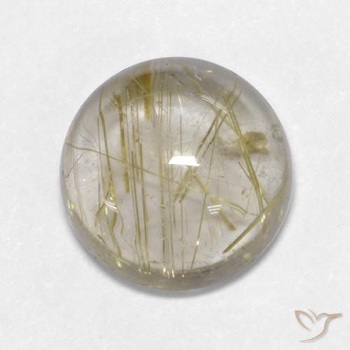 5.19ct طبيعي أصفر توسكانا كوارتز روتيل, دائري, شفاف, Photo A