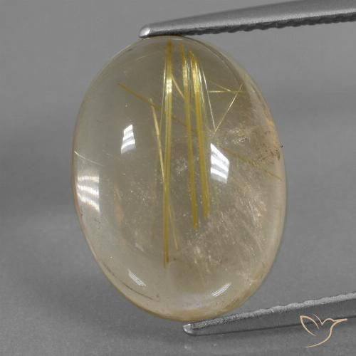 8.09ct طبيعي أصفر ترابى كوارتز روتيل, بيضوي, شفاف