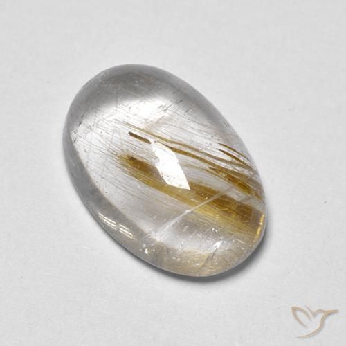 3.92ct طبيعي أصفر ترابى كوارتز روتيل, بيضوي, شفاف, Photo A
