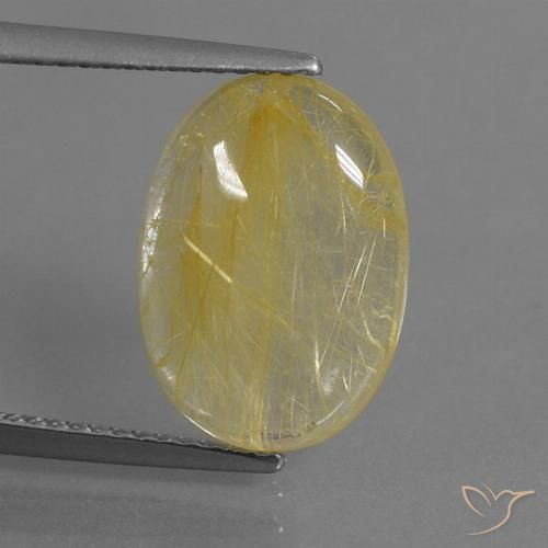 5.21ct طبيعي ذهبى لامع كوارتز روتيل, بيضوي, شفاف