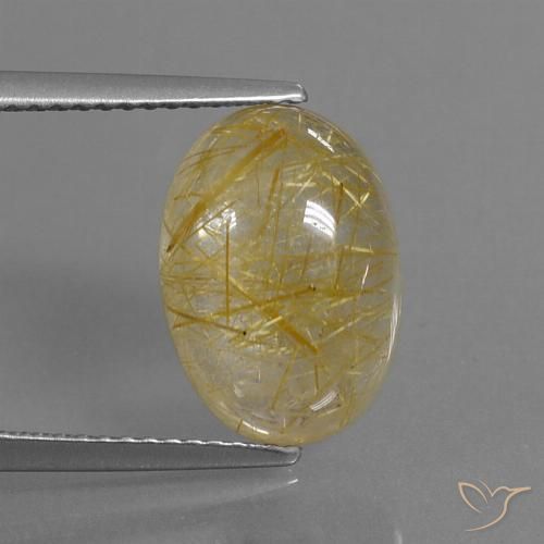 5.72ct طبيعي أصفر ترابى كوارتز روتيل, بيضوي, شفاف