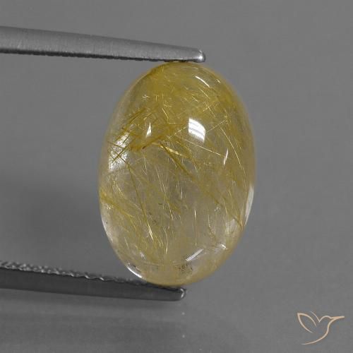 5.47ct طبيعي ذهبى مصفر كوارتز روتيل, بيضوي, شفاف