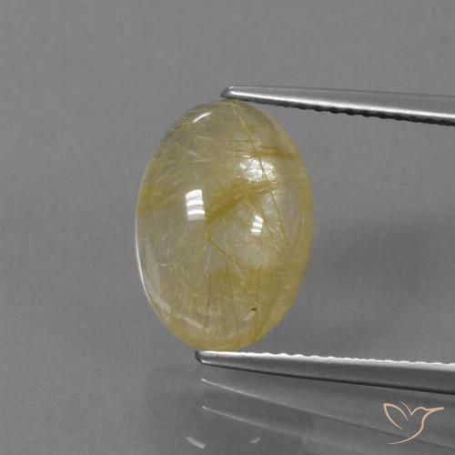 5.06ct طبيعي أصفر توسكانا كوارتز روتيل, بيضوي, شفاف