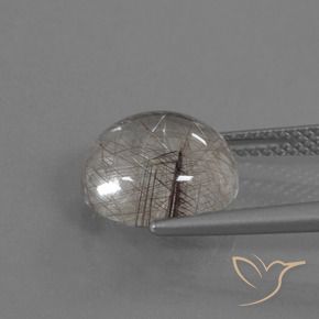 كوارتز روتيل البني الفاتح طبيعي، قصة دائرى، 5.09 قيراط، شفاف