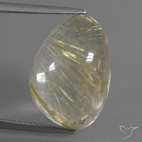 12.10ct طبيعي أصفر فاتح كوارتز روتيل, فانسى, شفاف
