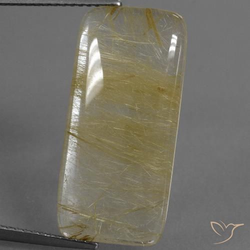 10.78ct طبيعي أصفر فاتح كوارتز روتيل, وسادة, شفاف