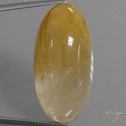 56.10ct طبيعي ذهبى متوسط كوارتز روتيل, بيضوي, نصف شفاف