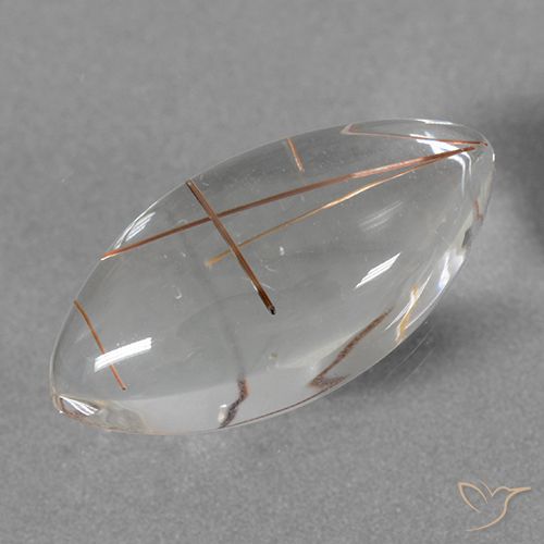 8.94ct طبيعي شفاف مع نحاسى كوارتز روتيل, ماركيز, شفاف