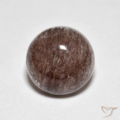 3.27ct طبيعي بنى دافئ كوارتز روتيل, دائري, شفاف
