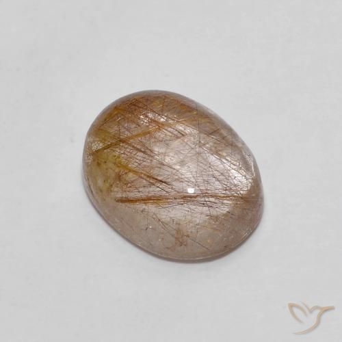 2.60ct طبيعي بنى دافئ كوارتز روتيل, بيضوي, شفاف