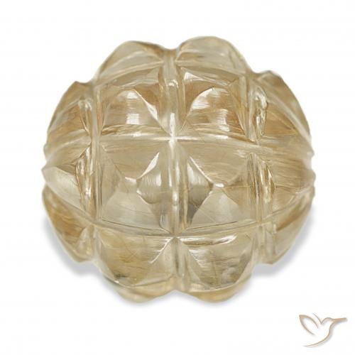 19.24ct ذهب كوارتز روتيل, فانسى, شفاف
