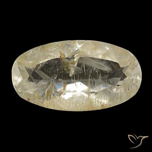 2.98ct أصفر توباز روتيل, بيضاوي, شفاف
