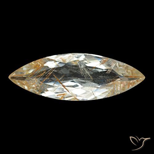6.64ct بنى-ذهبى فاتح جدا روتيل توباز, ماركيز, شفاف