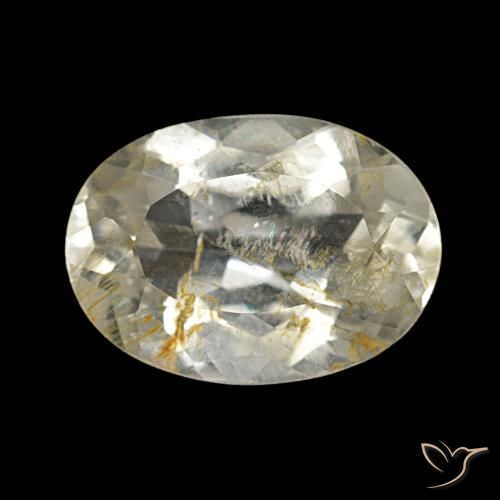 4.50ct بنى-ذهبى فاتح جدا روتيل توباز, بيضوي, شفاف