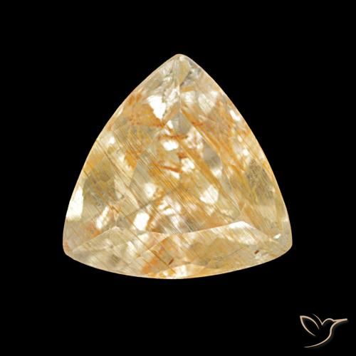 2.67ct أصفر-ذهبى روتيل توباز, مثلثى, شفاف