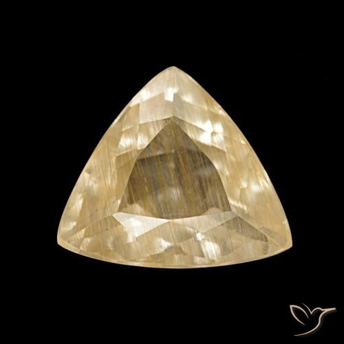 2.56ct ذهبى متوسط روتيل توباز, مثلثى, شفاف