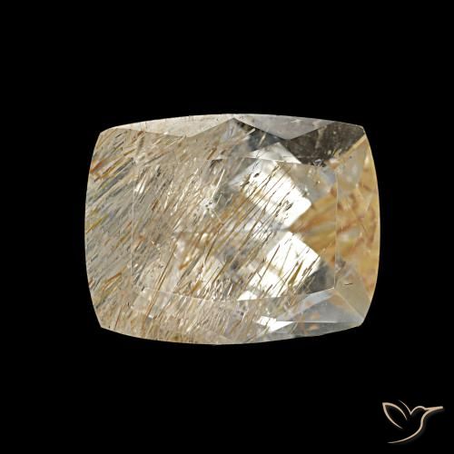 3.62ct بنى فاتح جدا روتيل توباز أحجار كريمة, وسادة, شفاف