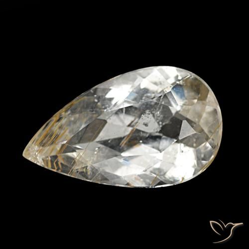 3.20ct أصفر توباز روتيل, شكل الكمثرى, شفاف