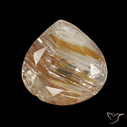 3.18ct أصفر توباز روتيل, شكل الكمثرى, شفاف