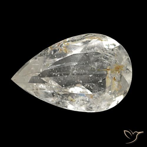 2.87ct أصفر توباز روتيل, شكل الكمثرى, غير شفاف
